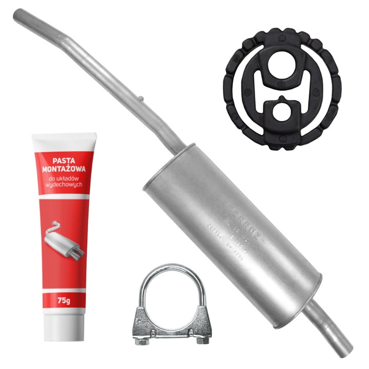 Toba de esapament intermediara, set Ferroz pentru Peugeot 807 2002-2014, 2.2, elemente montaj incluse, rezistent la coroziune