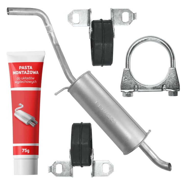 Toba finala Skoda Fabia I 1 6Y 1.2i, set cu elemente de montaj, otel, rezistent la coroziune