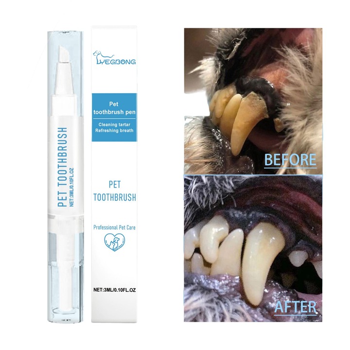 YEGBONG kisállat fogkefe, kíméletes tisztítás, megelőzi a rossz leheletet, 100ml