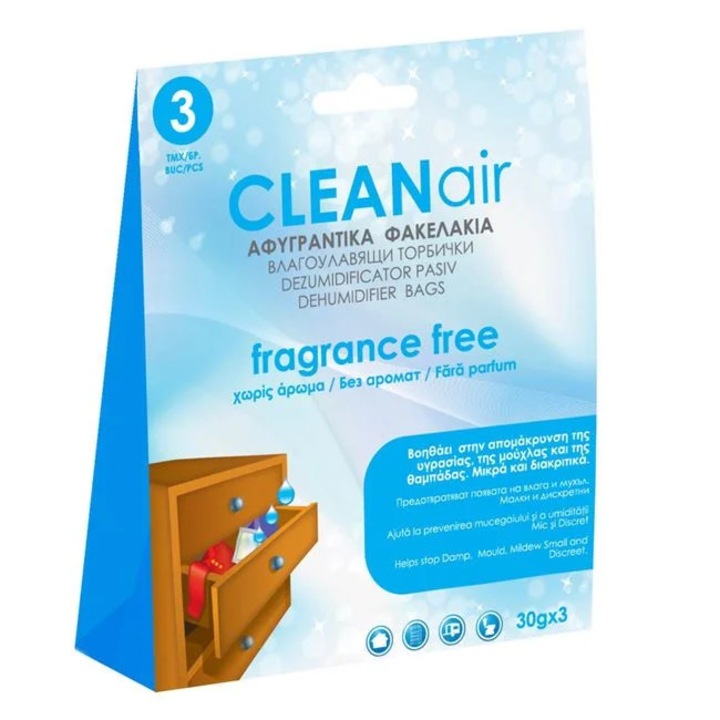 Влагоабсорбатор, плик без мирис, текстил, 3х30 г, неутрален