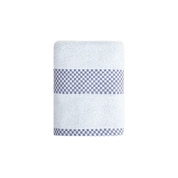 TIVA kék kockás törölköző 50x90 cm