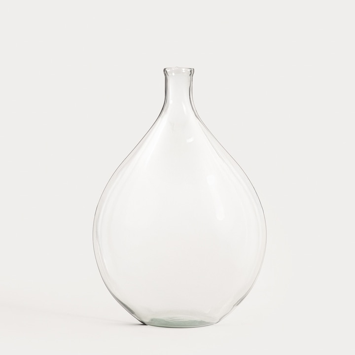 Vaza LUKI mare rotunda din sticla reciclata 5,5x50 cm