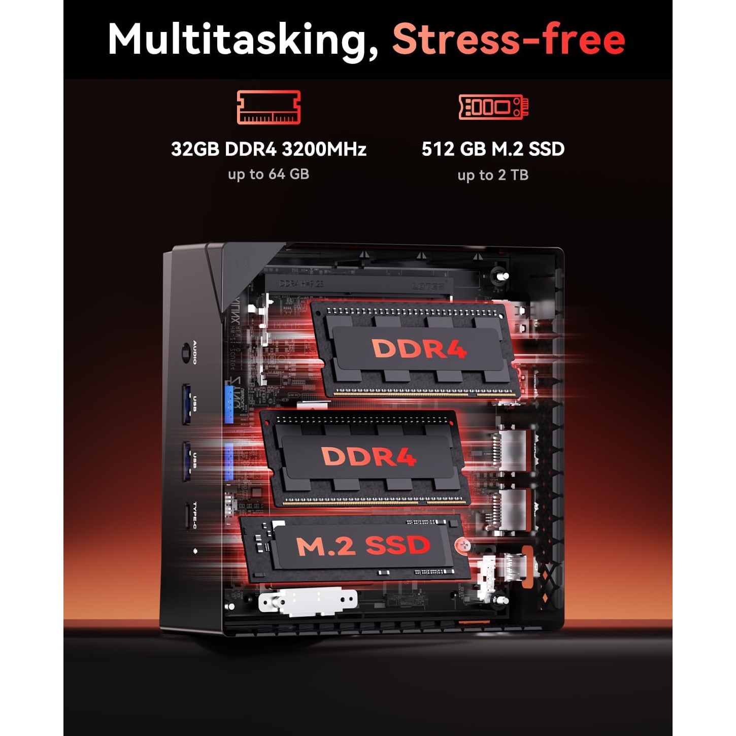 NiPoGi AM06PRO Mini PC AMD Ryzen 7 7730U Win 11 Pro (8C/16T, pana