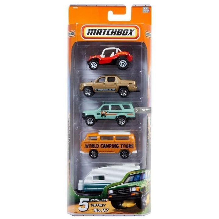 Set Masinute Matchbox 5-pak, 12 variante, culori mixte