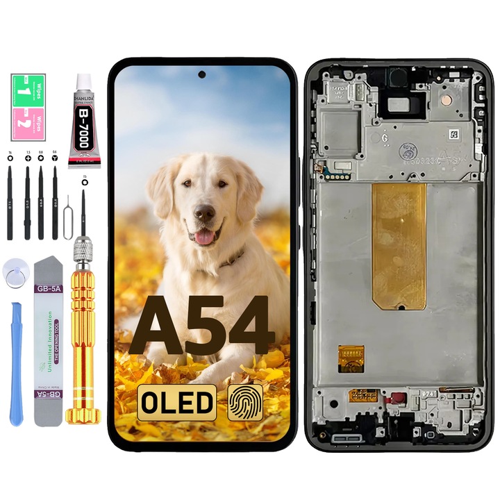 OLED Дисплей За Samsung A54 5G, Съвместим С A546, Черен, Yodoit