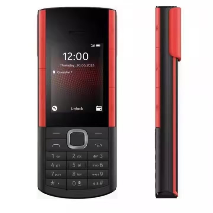 Telefon mobil Aurora S5710 dual SIM, 2.4 inch, roșu/alb, cu căști wireless integrate, 32GB, 48MB RAM