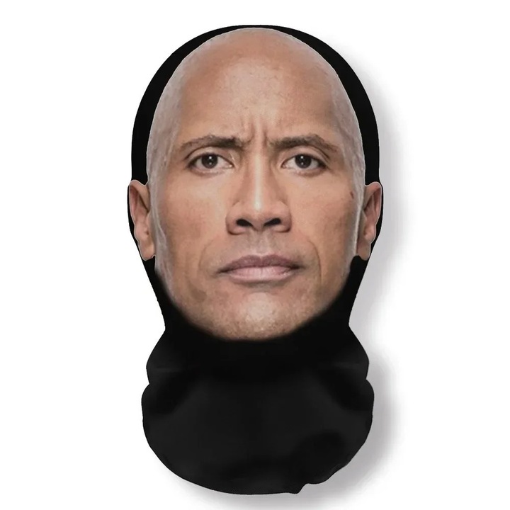 Masca 3D de Carnaval cu The rock fara barba, barbati, glume