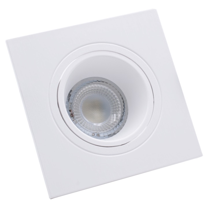 Spot Incastrat Directionabil Plastic Alb (Dulie si bec 1xGu10 Nu sunt incluse ) Adancit 93x93x25mm Century Italia