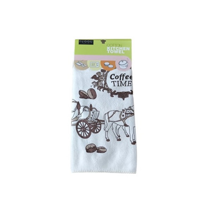 Pamut konyharuha, 60 x 40 cm, Coffe Time, Clini X-1485