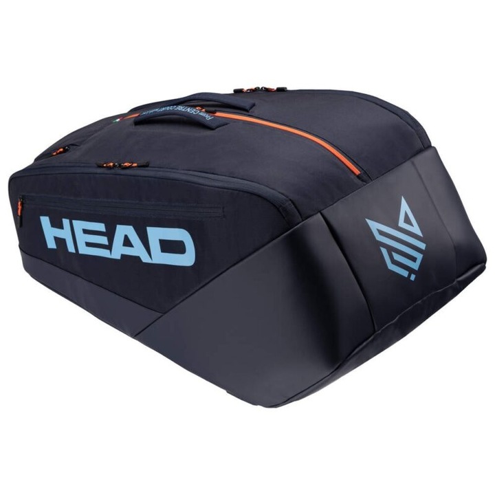 HEAD Tour XL 12R fitnesz táska, tengerészkék, 3 rekesz, hely 12 ütőnek, 80x35x40cm