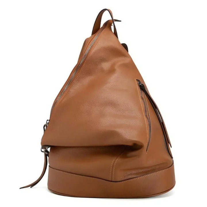 Rucsac dama din piele naturala Matis Atelier Sara coniac