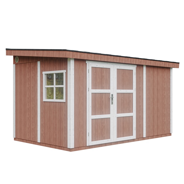 Casuta de gradina calitate premium 8,68 m² - I231x248x412 cm - Timbela M939-REDWOOD RED