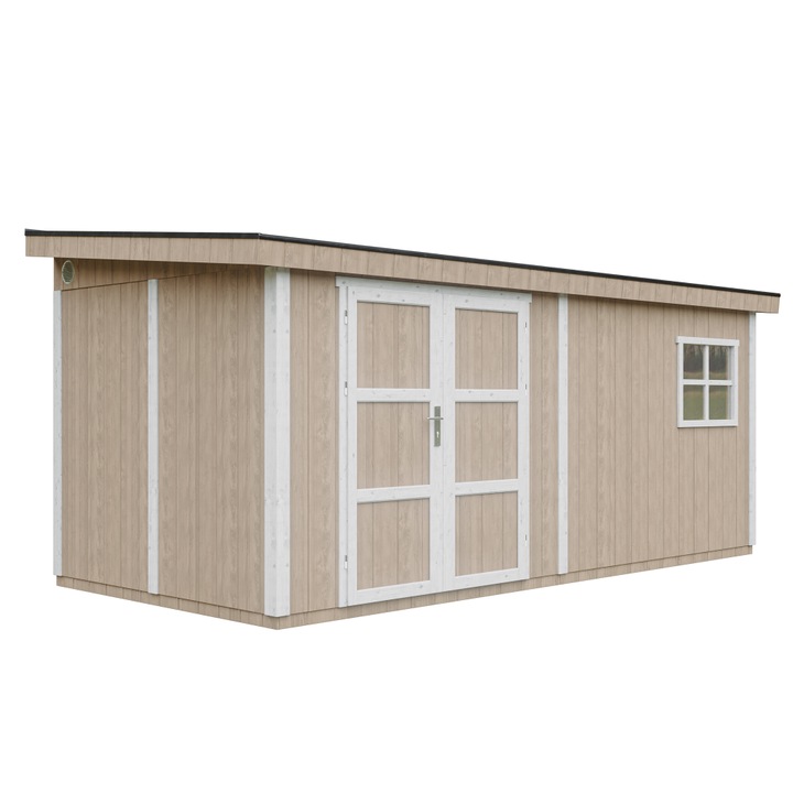 Casuta de gradina calitate premium 11,47 m² - 231x248x530 cm - Timbela M940-TERRA BROWN