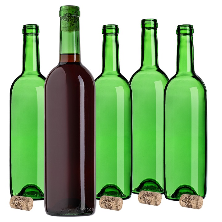 Sticla vin KADAX 750ml, verde, set 10 bucati