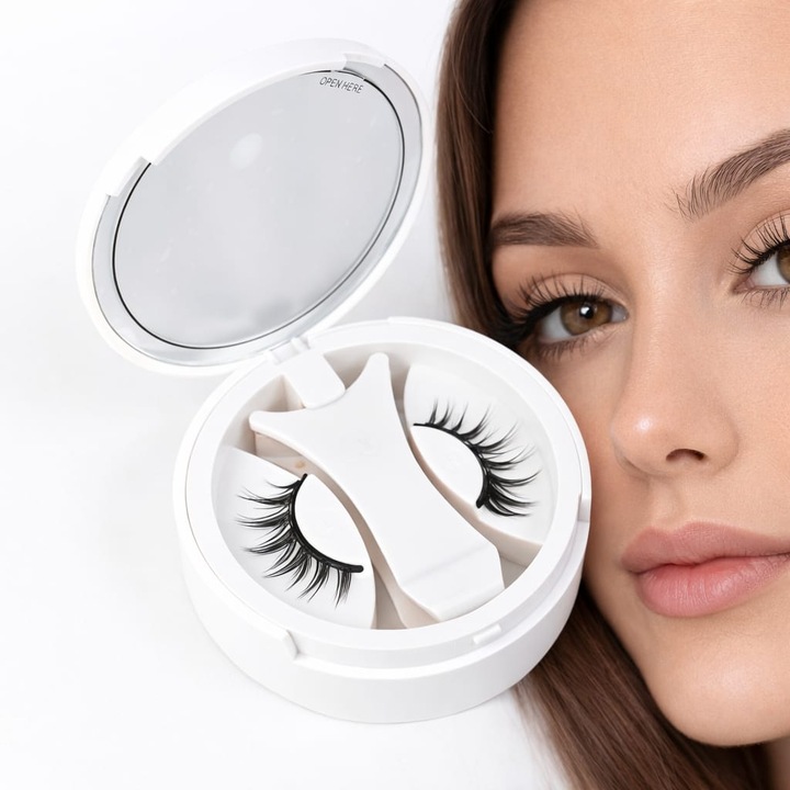 Glamura Lashes mágneses műszempilla, természetes megjelenés, újrafelhasználható, 1 szett