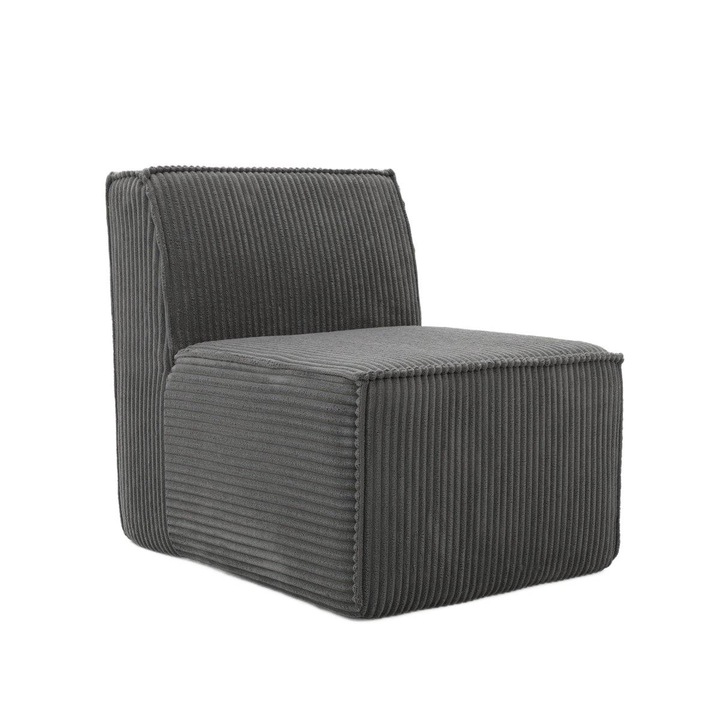 Модулен фотьойл LYKKE, тъмносив, 73x88x73 см