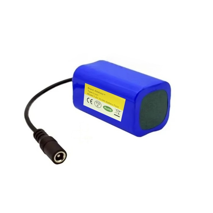 Baterie reincarcabila litiu 7.4V pentru barci cu momeala 10Ah