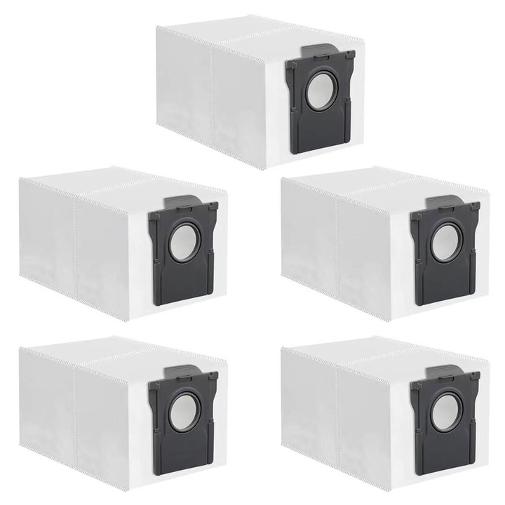 Set 5 saci de praf pentru aspiratoare Dreame X30/X40/S30/S40/S50/X50, filtrare eficienta, design etans, capacitate mare