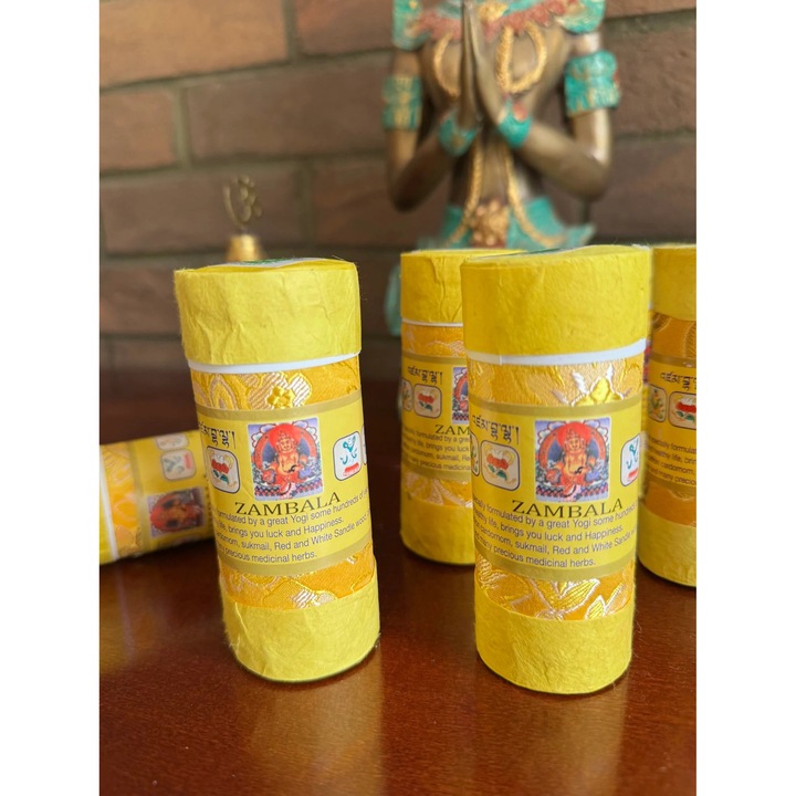 Тамян ZAMBALA, религиозен консуматив, пикантен аромат, ръчно опакован, за изобилие и просперитет