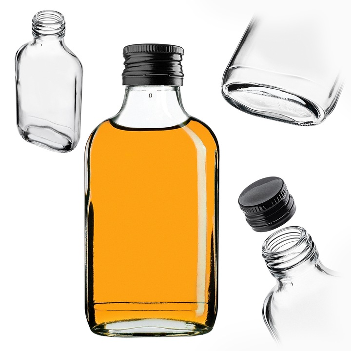 Sticla KADAX, 100ml, set 100 buc, transparent, 12,7x6,3x2,9cm