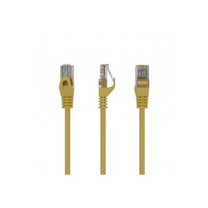 Cablu Ethernet CAT 6, Galben, 5m