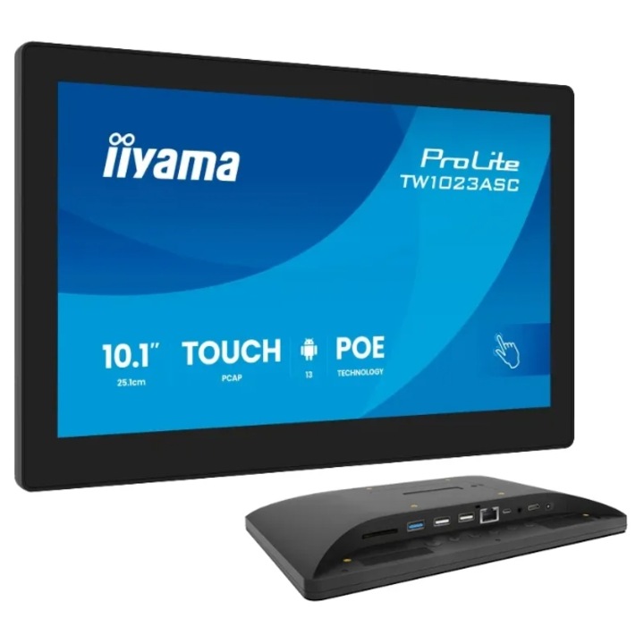 Monitor LED Iiyama 10.1", 1280x800, HDMI, touchscreen, negru