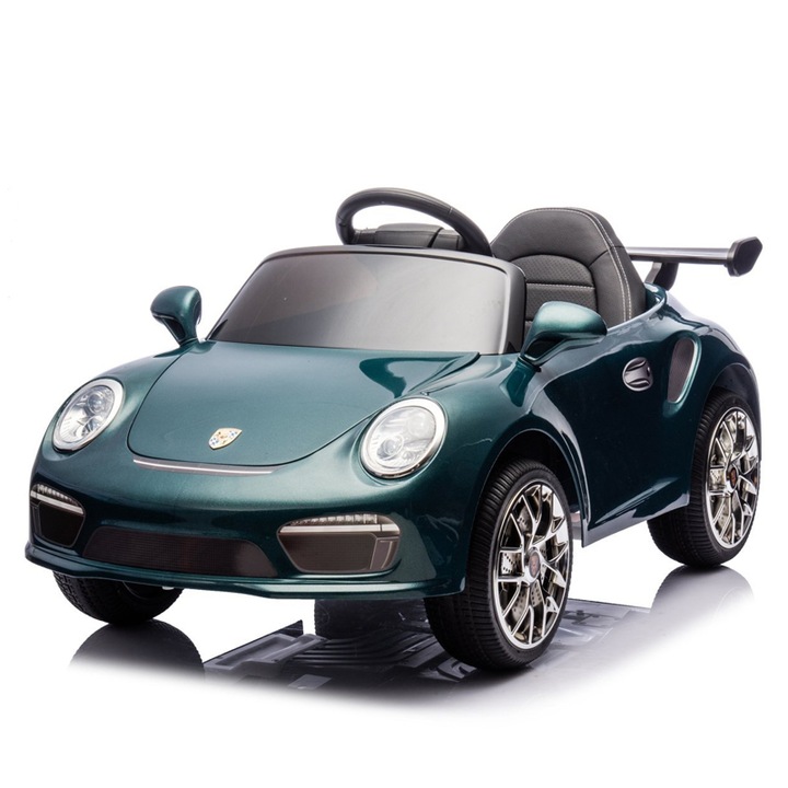 Masina electrica, RUF, CTR 3, verde, cu telecomanda, 12V, 70W