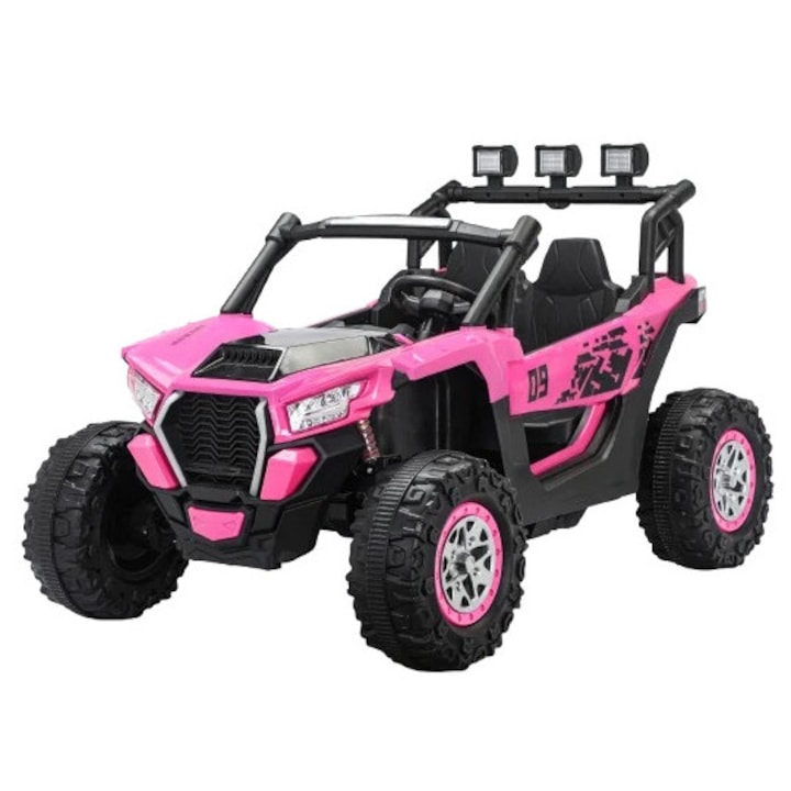 UTV electric 4x4, pentru 2 copii, Kinderauto RZR2000 180W 12V PREMIUM, roz