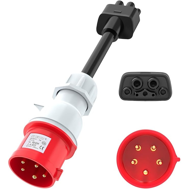 Adaptor pentru stații de încărcare, 32A CEE, roșu, până la 7,4 kW