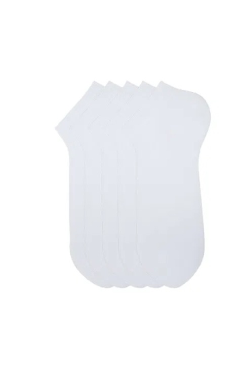 Set de 5 perechi de șosete scurte fără cusături din bumbac pieptănat pentru femei