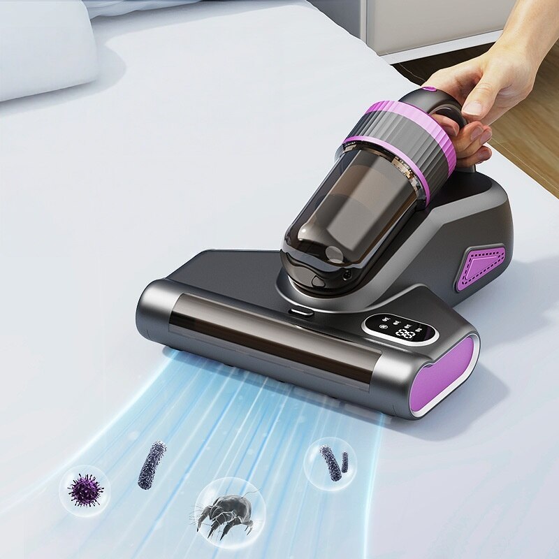 Aspirator portabil, 7500Pa, recipient praf 0.9L, ecran LED, sterilizare UV, gri inchis