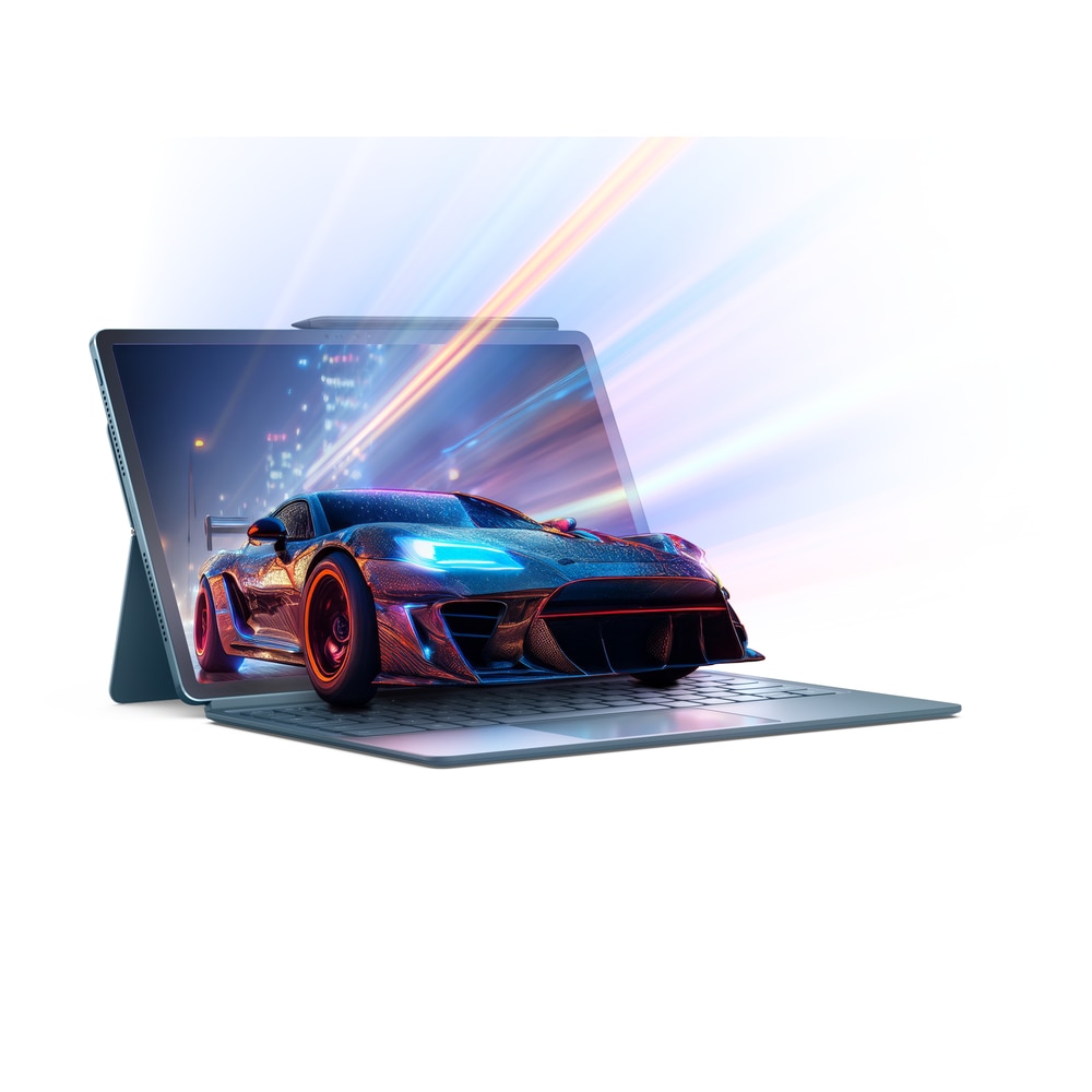 Tableta Lenovo Yoga Tab Plus, Procesor Qualcomm Snapdragon 8 Gen 3, Ecran 3K 12.7", 16GB RAM, 256GB Flash, Wi-Fi, Android, Bluetooth + Lenovo 2-in-1 Keyboard Pack + Lenovo Tab Pen Pro Albastru