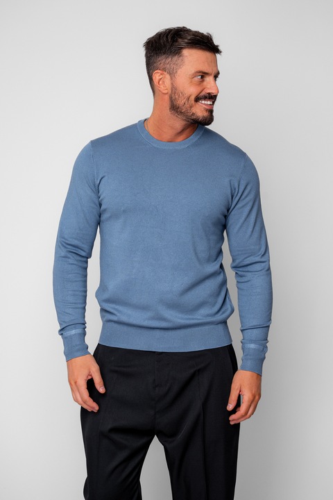 Férfi pulóver kék 19848, Bézs