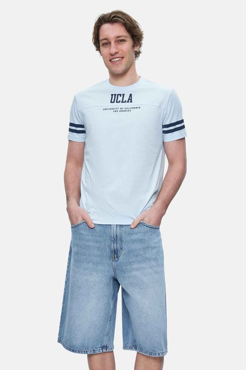 UCLA, Normál szabású póló kerek nyakkivágással Stark, Kék, L