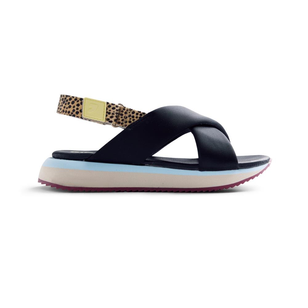 Gioseppo, Sandale flatform cu animal printTalisay, Negru, 40