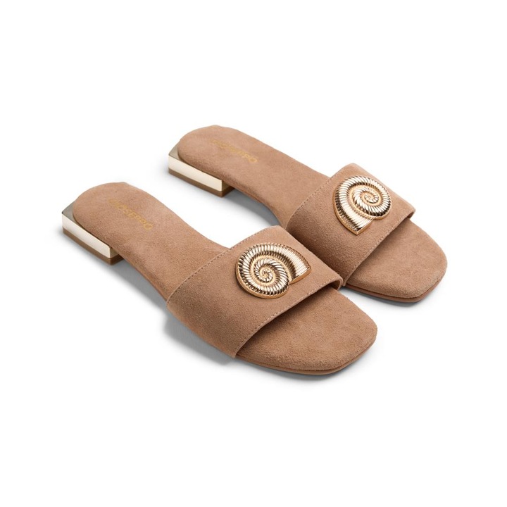 Gioseppo, Papuci de piele intoarsa Jalpan, Maro camel, 38