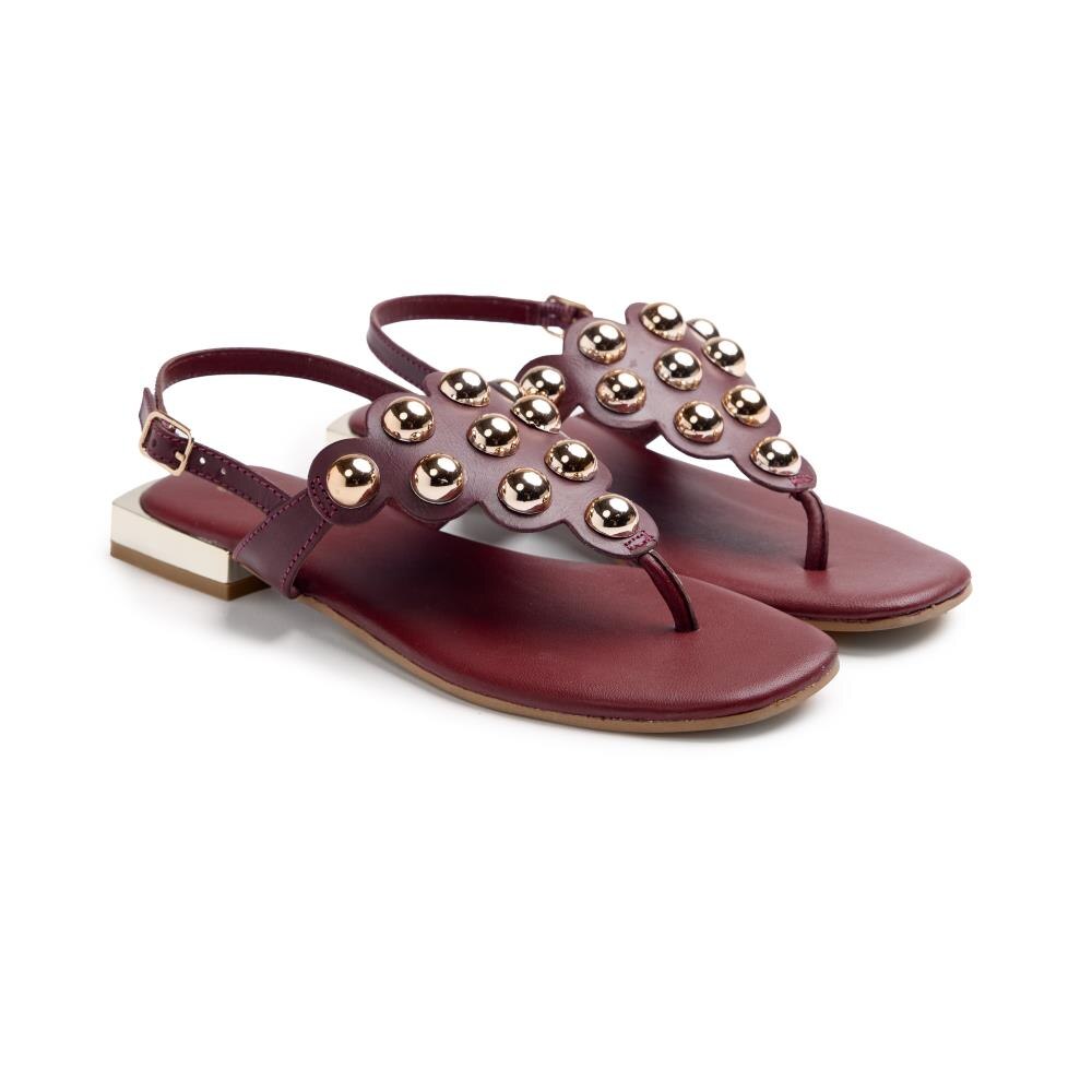 Gioseppo, Sandale de piele cu tinte Kaduna, Visiniu, 36