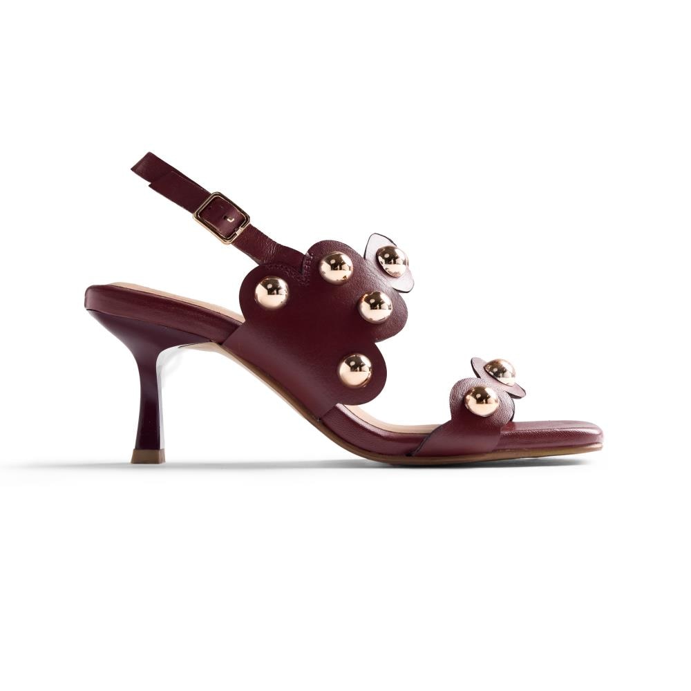 Gioseppo, Sandale de piele cu tinte Kakuma, Visiniu, 38