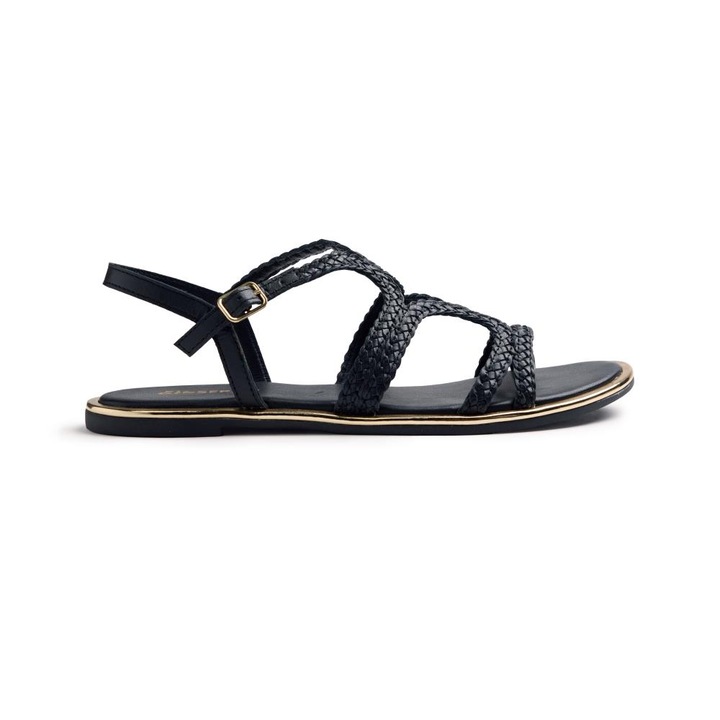 Gioseppo, Sandale de piele cu catatrama, Negru