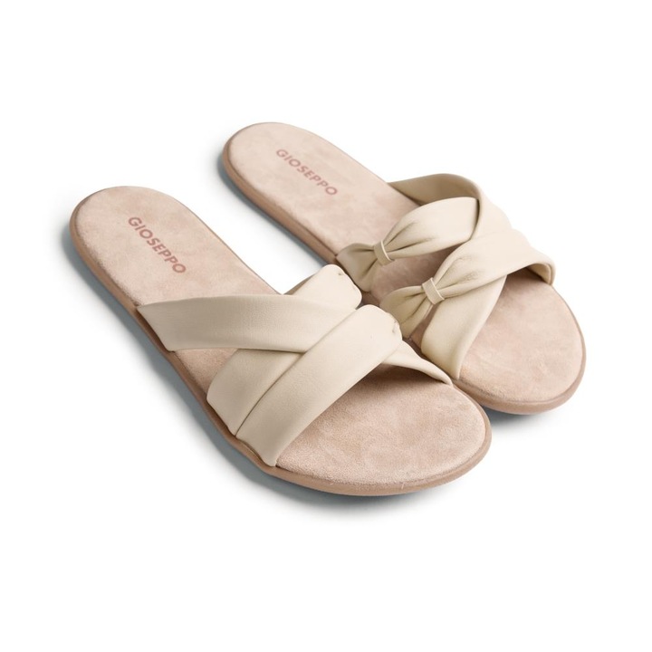 Gioseppo, Papuci uni de piele Mtito, Alb murdar, 37