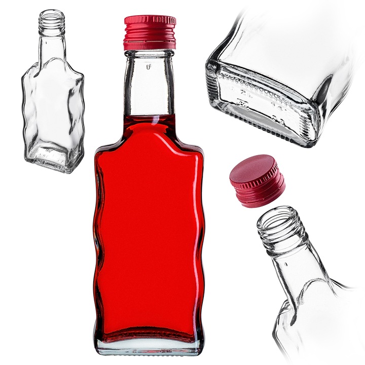 Sticla Fala KADAX, 200ml, design pofalata, capac rosu