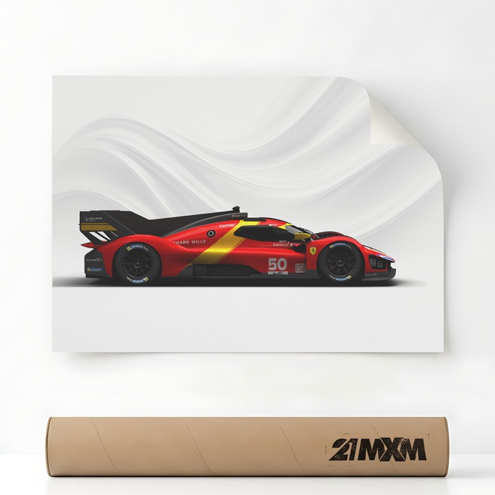 Постер Auto Premium - 1517 499P LMH 2023 Червен – Минималистичен дизайн, 30 x 40 см, Без рамка