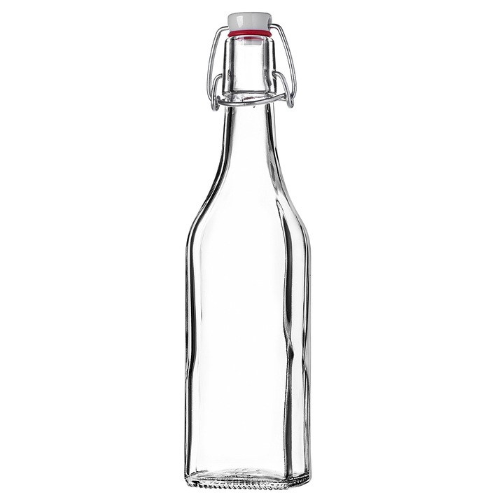 Sticla cu dop mecanic, KADAX, set 5 bucati, 500ml, sticla transparenta