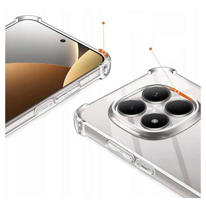 Husa Upzz® Shock Armor Compatibila Cu Xiaomi Redmi Note 15 4G / 5G, Protectie Sporita, Silicon, Transparenta