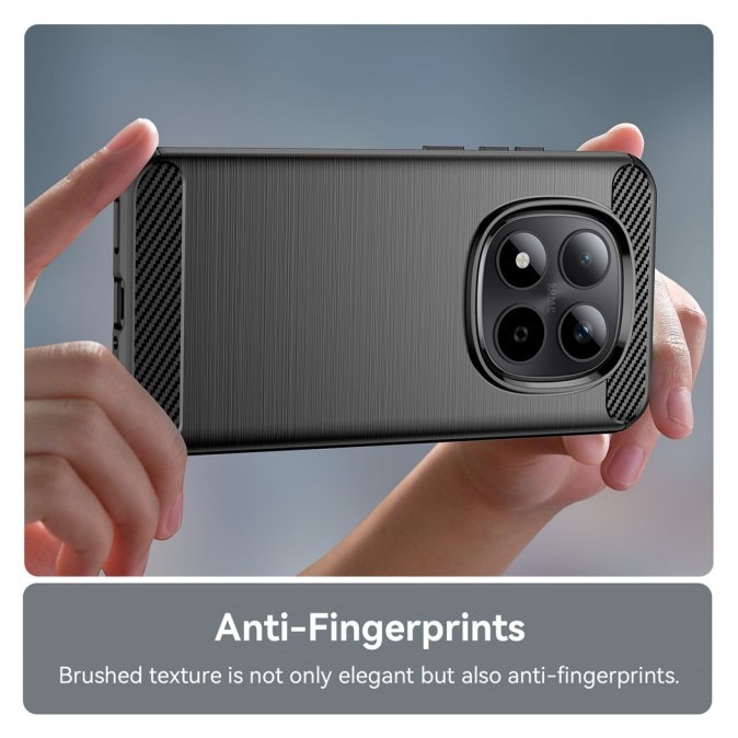 Husa Spate Upzz® Carbon Pro, Compatibila Cu Xiaomi Redmi Note 15 Pro 5G, Protectie Perfecta, Silicon, Negru