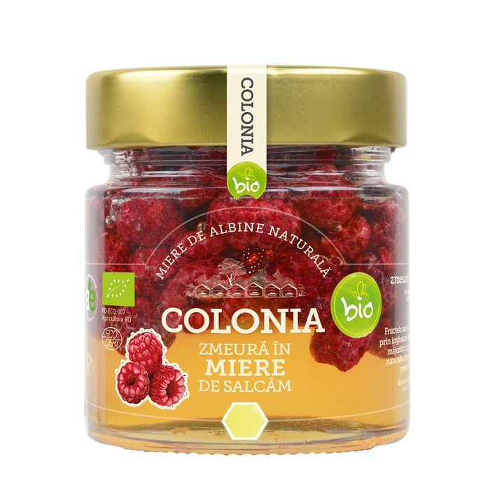 Zmeura in miere de salcam BIO 250 g