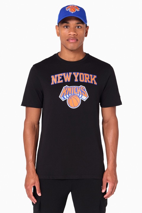 New Era, Tricou New York Knicks NBA, Negru/Portocaliu mandarina