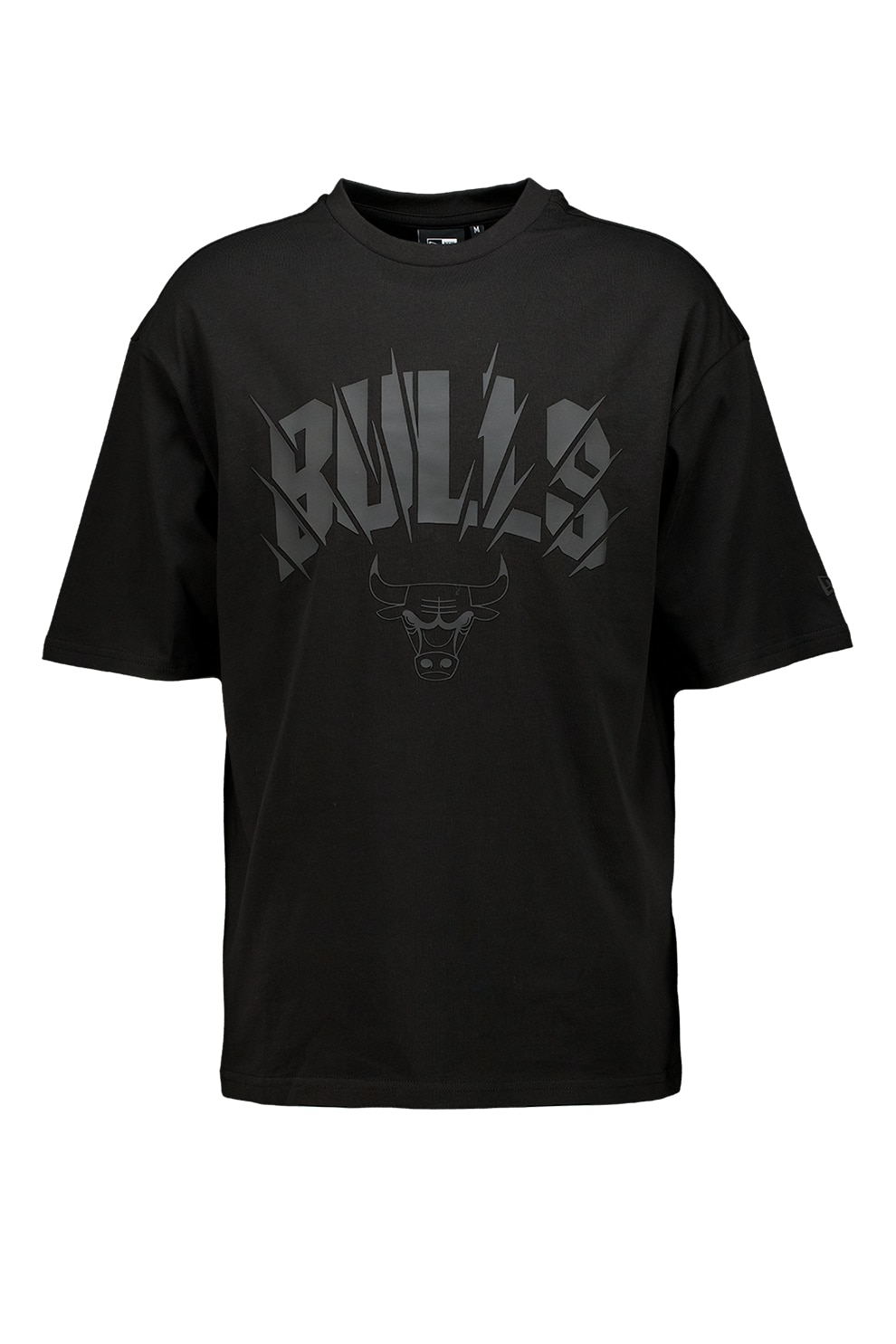 New Era, Tricou supradimensionat Chicago Bulls NBA, Negru, Gri carbune, XL