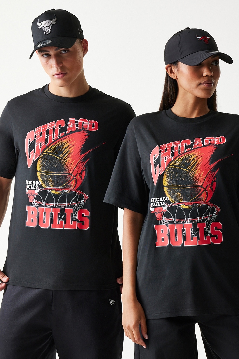 New Era, Tricou unisex NBA Chicago Bulls, Rosu, Negru, M
