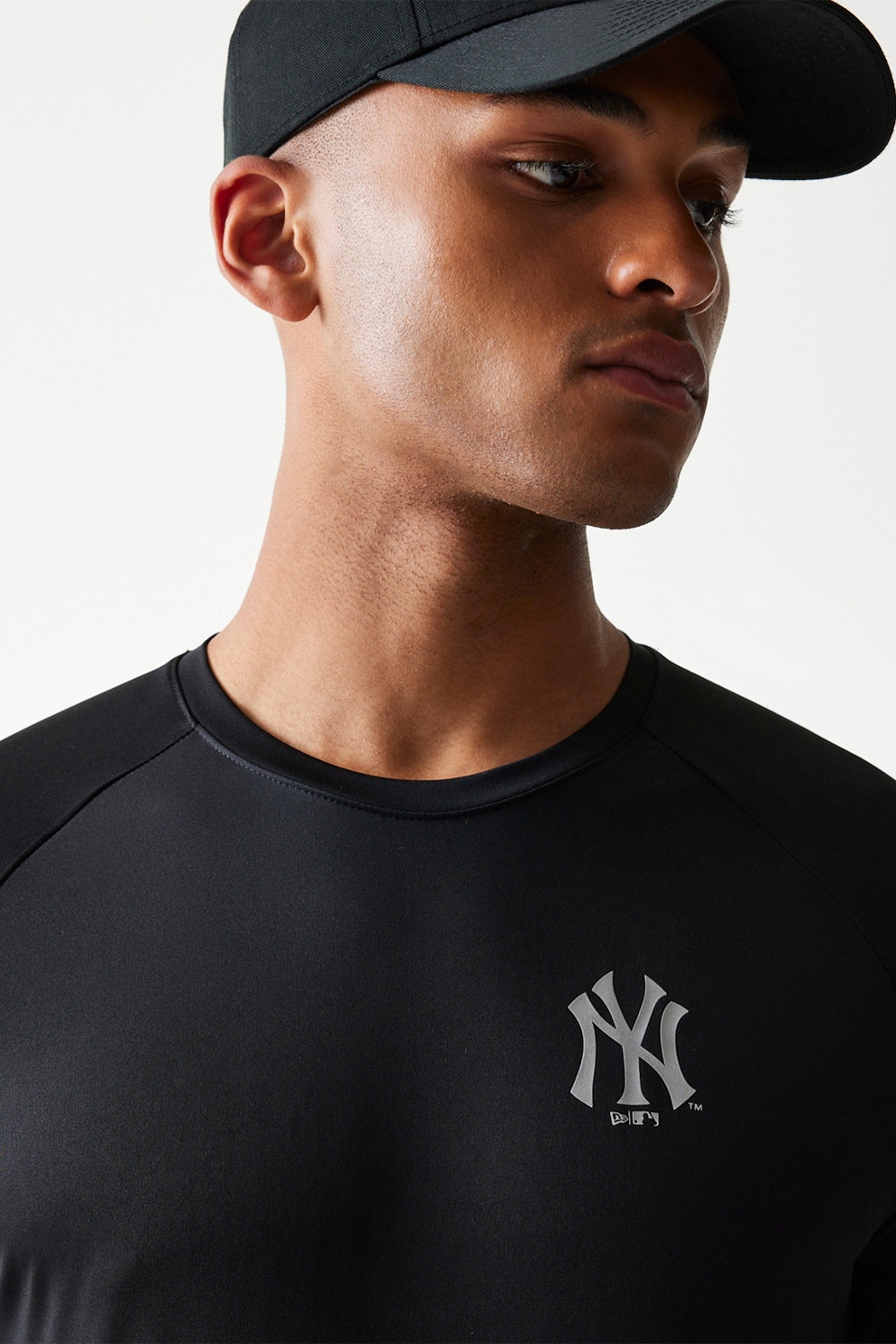 New Era, Tricou cu decolteu la baza gatului Core Plus, Negru, M